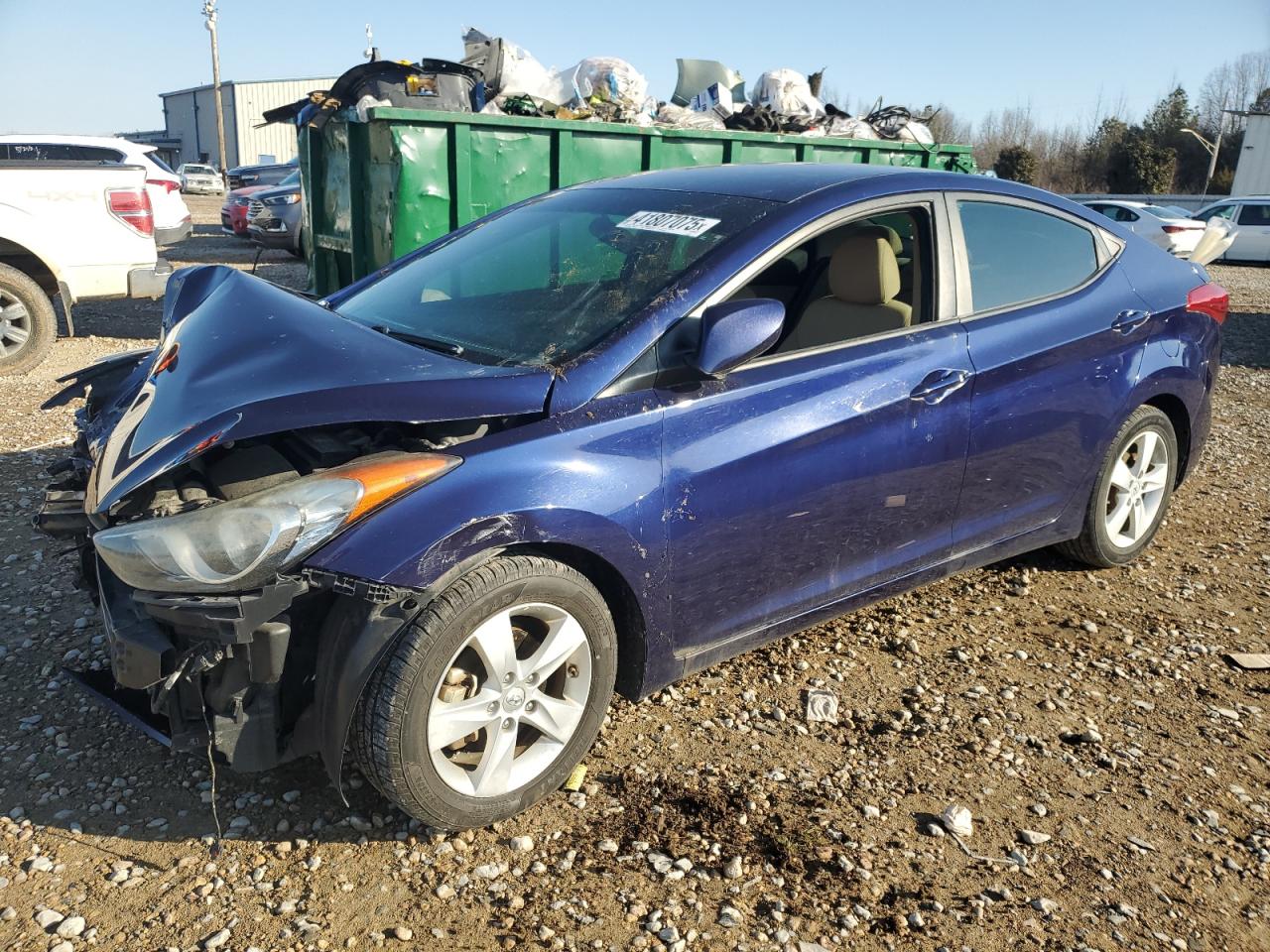 2013 Hyundai Elantra GLS, Copart US lot 41807075, VIN 5NPDH4AE9DH448676: photo 1, Front End