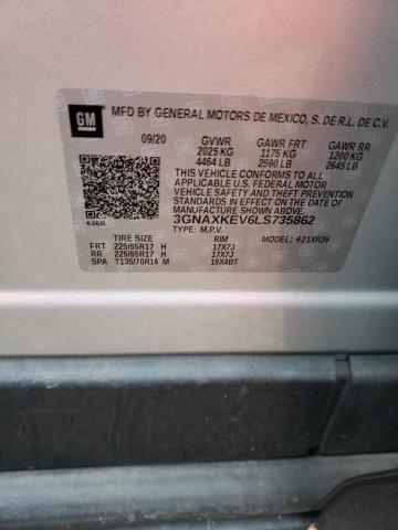 2020 Chevrolet Equinox LT, Copart US lot 44884785, VIN 3GNAXKEV6LS735862: archived photo 13, Rear End
